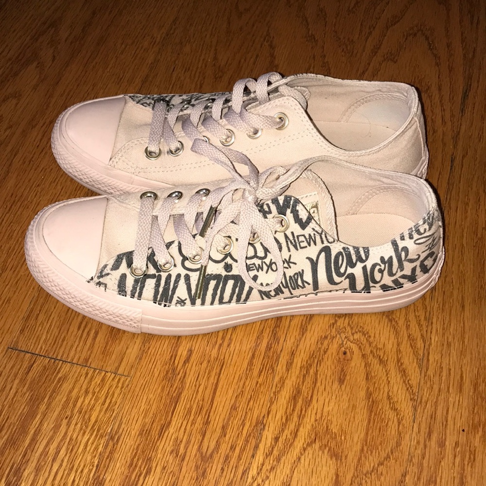 Converse Pink New York Graffiti Printed Sneakers